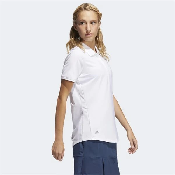 Adidas Ladies Ultimate 365 Printed Short Sleeve Polo White 5 Adidas Ladies Ultimate 365 Printed Short Sleeve Polo White - Image 5