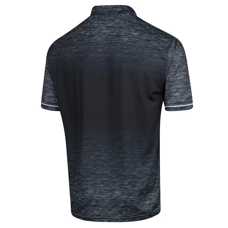 Island Green Junior Gradient Print Polo Shirt Black Marl 2 Island Green Junior Gradient Print Polo Shirt Black Marl - Image 2