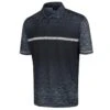 Island Green Junior Gradient Print Polo Shirt Black Marl  