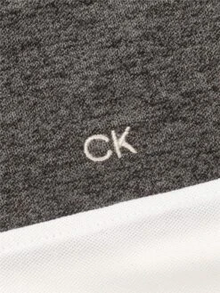 Calvin Klein Golf Colour Block Polo Shirt Charcoal Marl/White   -Golf Sales Store 40286 3
