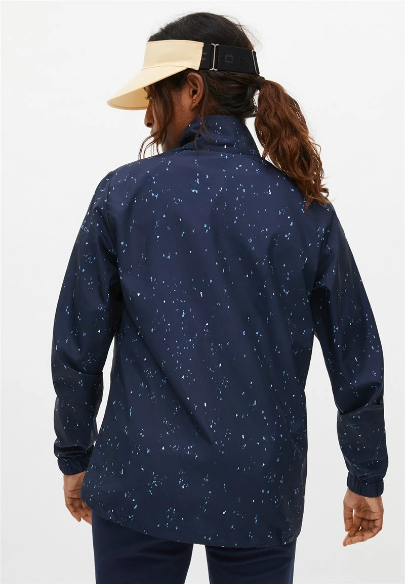 Rohnisch Packable Wind Jacket Navy Micro Spot 2 Rohnisch Packable Wind Jacket Navy Micro Spot - Image 2