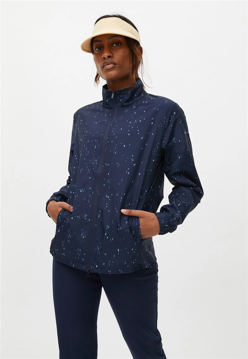 Rohnisch Packable Wind Jacket Navy Micro Spot 4 Rohnisch Packable Wind Jacket Navy Micro Spot - Image 4
