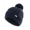 Island Green Ladies Knitted Bobble Hat Navy  