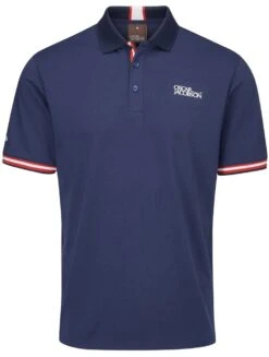 Oscar Jacobson Durham Tour Polo Shirt Navy/Jewel Red