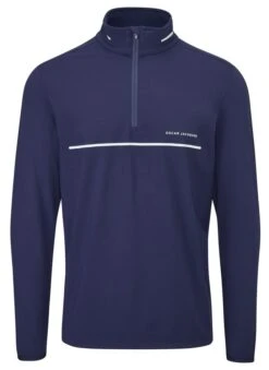 Oscar Jacobson Darwin Mid Layer Pullover Navy/White