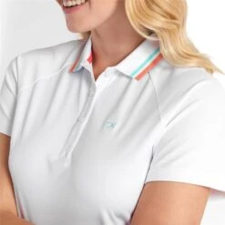 Calvin Klein Golf Ladies Holloway Polo Shirt White/Light Opal 11 Calvin Klein Golf Ladies Holloway Polo Shirt White/Light Opal -Golf Sales Store 41265 4