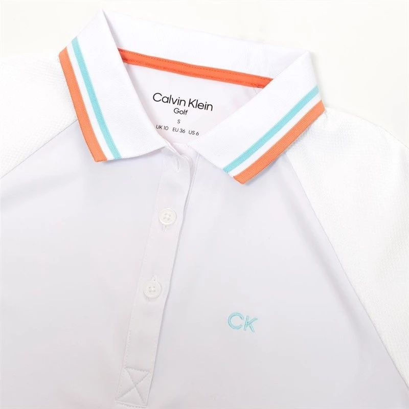 Calvin Klein Golf Ladies Holloway Polo Shirt White/Light Opal 6 Calvin Klein Golf Ladies Holloway Polo Shirt White/Light Opal - Image 6