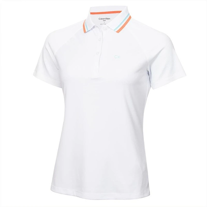 Calvin Klein Golf Ladies Holloway Polo Shirt White/Light Opal 1 Calvin Klein Golf Ladies Holloway Polo Shirt White/Light Opal