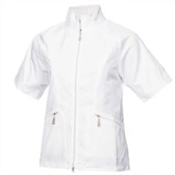 Green Lamb Ladies Kea Half Sleeve Jacquard Windbreaker White Â