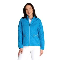 Green Lamb Ladies Keeva Jacquard Windbreaker Cobalt   -Golf Sales Store 41273 2