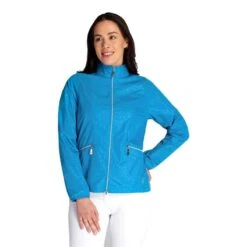 Green Lamb Ladies Keeva Jacquard Windbreaker Cobalt   -Golf Sales Store 41273 4