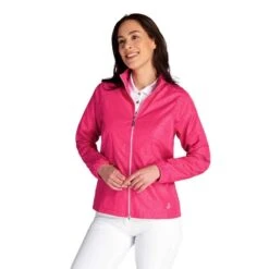 Green Lamb Ladies Keeva Jacquard Windbreaker Magenta   -Golf Sales Store 41274 2