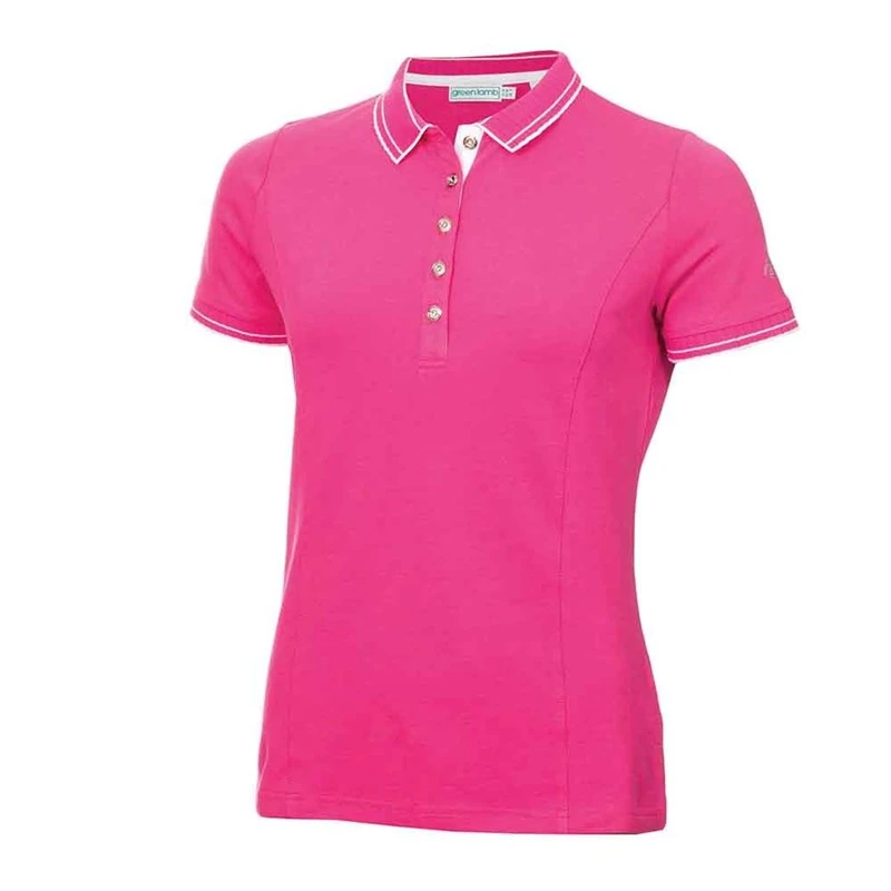 Green Lamb Ladies Kailynne Club Golf Polo Shirt Magenta 1 Green Lamb Ladies Kailynne Club Golf Polo Shirt Magenta
