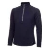 Green Lamb Ladies Essie Raglan Long Sleeved Zip Neck Top Navy  