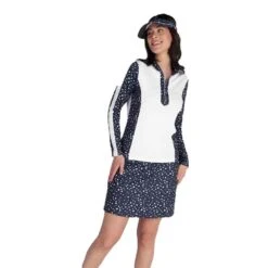 Green Lamb Ladies Kaz Long Sleeve Raglan Print Zip Neck Top White Nightsky 5 Green Lamb Ladies Kaz Long Sleeve Raglan Print Zip Neck Top White Nightsky -Golf Sales Store 41289 2