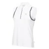 Calvin Klein Golf Ladies Cedar Sleeveless Polo Shirt White/Navy  