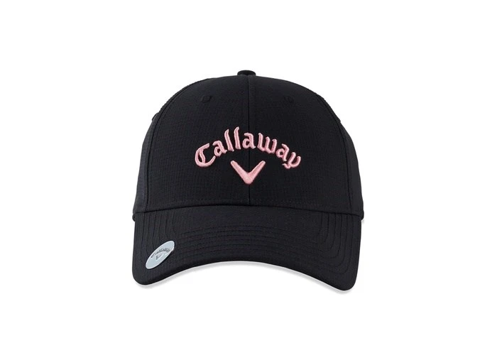 Callaway Ladies Stitch Magnet Cap Black/Pink 2 Callaway Ladies Stitch Magnet Cap Black/Pink - Image 2