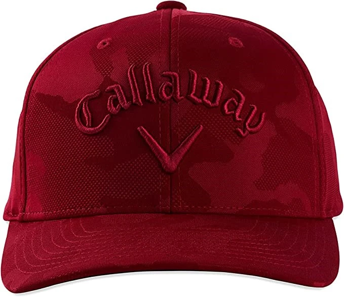 Callaway Camo FLEXFIT Snapback Hat Red 4 Callaway Camo FLEXFIT Snapback Hat Red - Image 4