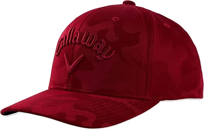 Callaway Camo FLEXFIT Snapback Hat Red 1 Callaway Camo FLEXFIT Snapback Hat Red