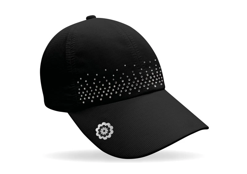Surprize Shop Ladies Golf Crystal Magnetic Soft Fabric Cap With Ball Marker Black 3 Surprize Shop Ladies Golf Crystal Magnetic Soft Fabric Cap With Ball Marker Black - Image 3
