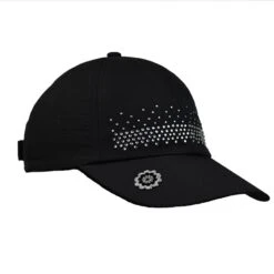 Surprize Shop Ladies Golf Crystal Magnetic Soft Fabric Cap With Ball Marker Black