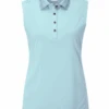 Ping Ladies Solene Sleeveless Polo Shirt Sky Blue  