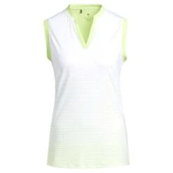 Adidas Ladies Sport Performace Gradient Sleeveless Polo Pulse Lime  