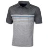 Island Green Mens Sublimated Golf Polo Shirt Charcoal  