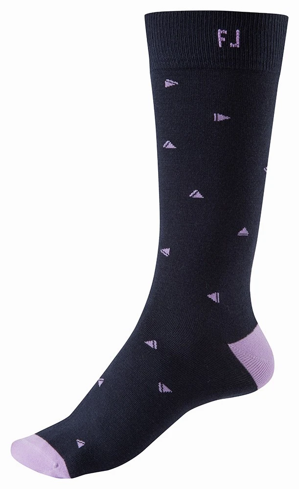 FootJoy ProDry Lightweight Fashion Crew Socks Navy/Lavender 1 FootJoy ProDry Lightweight Fashion Crew Socks Navy/Lavender