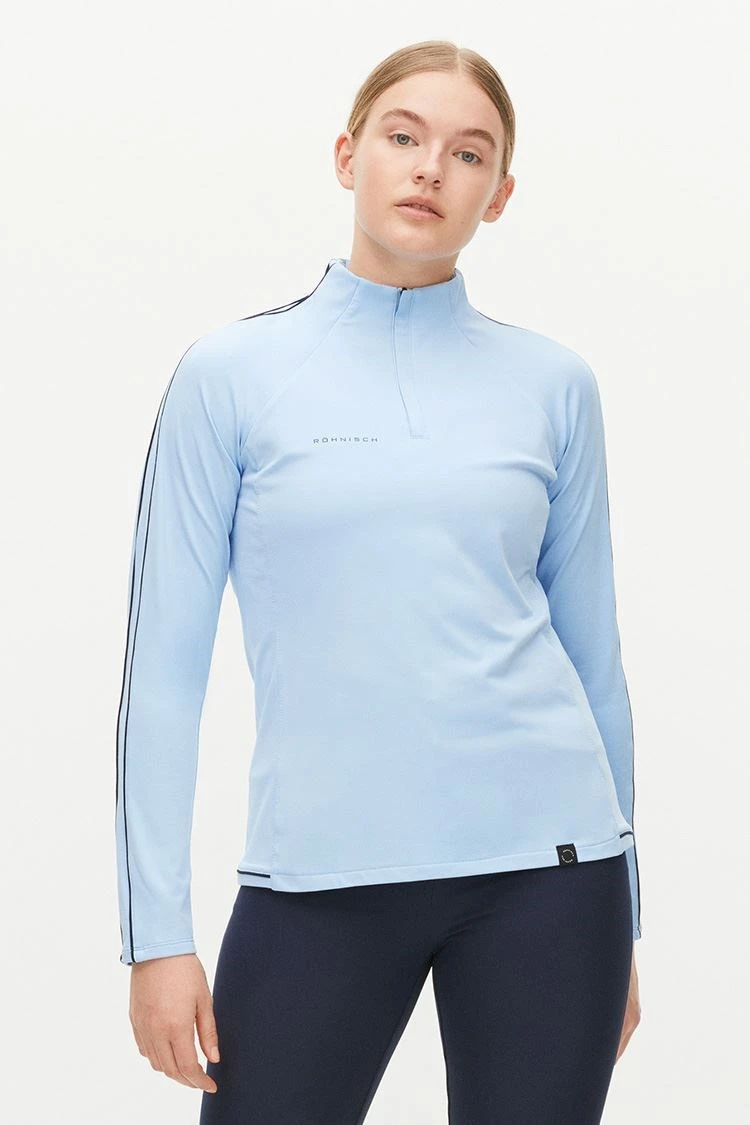 Rohnisch Ladies Serena Half Zip Sweater Powder Blue 3 Rohnisch Ladies Serena Half Zip Sweater Powder Blue - Image 3