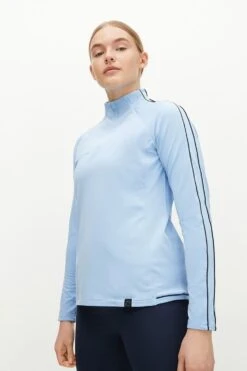 Rohnisch Ladies Serena Half Zip Sweater Powder Blue 9 Rohnisch Ladies Serena Half Zip Sweater Powder Blue -Golf Sales Store 41831 3