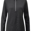 Ping Ladies Lyla Long Sleeve Pullover Top Black  