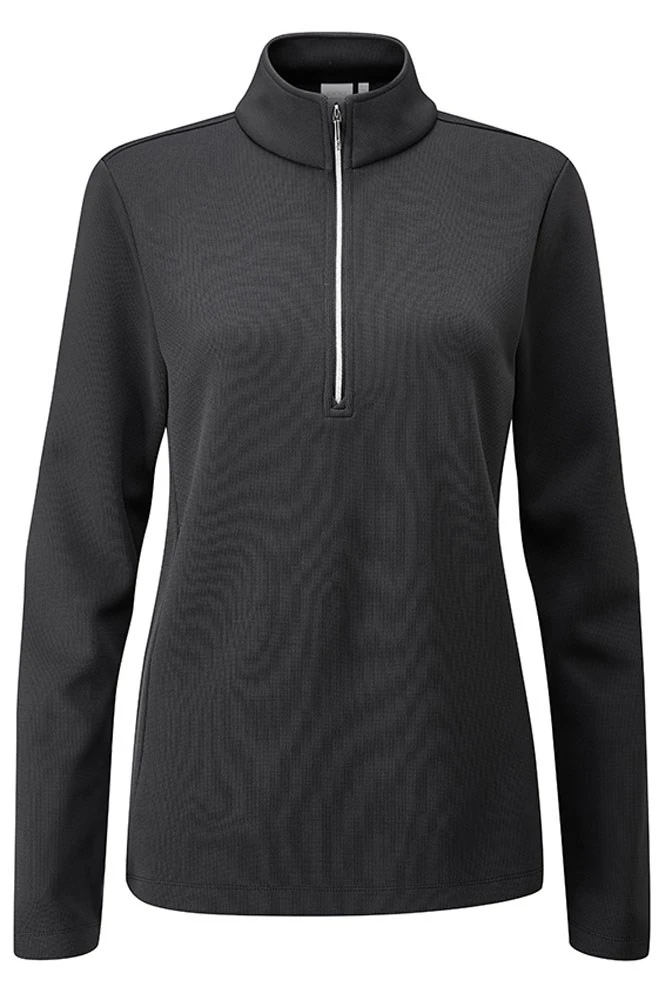 Ping Ladies Lyla Long Sleeve Pullover Top Black 1 Ping Ladies Lyla Long Sleeve Pullover Top Black