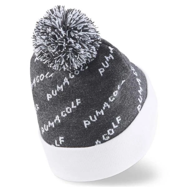Puma P Removable Pom Beanie Black/White 2 Puma P Removable Pom Beanie Black/White - Image 2