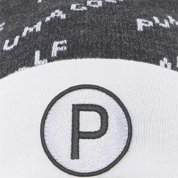 Puma P Removable Pom Beanie Black/White 3 Puma P Removable Pom Beanie Black/White - Image 3