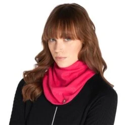 Green Lamb Isla Debossed Fleece Ladies Snood Deep Pink   -Golf Sales Store 42272 4