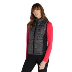 Green Lamb Maggie Padded Printed Ladies Gilet Black   -Golf Sales Store 42276 2