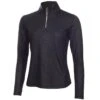 Green Lamb Kennedy Snakeskin Zip Neck Ladies Top Black  