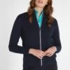 Green Lamb Kim Lined Ladies Cardigan With Textured Front Navy  