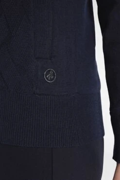 Green Lamb Kim Lined Ladies Cardigan With Textured Front Navy 6 Green Lamb Kim Lined Ladies Cardigan With Textured Front Navy -Golf Sales Store 42284 2