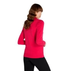 Green Lamb Kristian Lined Zip Neck Ladies Sweater Deep Pink   -Golf Sales Store 42285 3