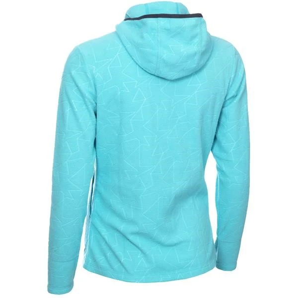 Green Lamb Megan Debossed Fleece Hooded Ladies Jacket Scuba Blue 2 Green Lamb Megan Debossed Fleece Hooded Ladies Jacket Scuba Blue - Image 2