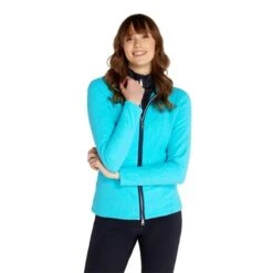 Green Lamb Megan Debossed Fleece Hooded Ladies Jacket Scuba Blue 10 Green Lamb Megan Debossed Fleece Hooded Ladies Jacket Scuba Blue -Golf Sales Store 42288 4