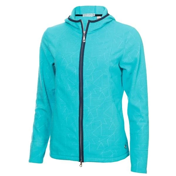 Green Lamb Megan Debossed Fleece Hooded Ladies Jacket Scuba Blue 1 Green Lamb Megan Debossed Fleece Hooded Ladies Jacket Scuba Blue