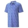 Puma Mattr Beach Trip Mens Polo Shirt Lavendar Pop-Blazing Blue  