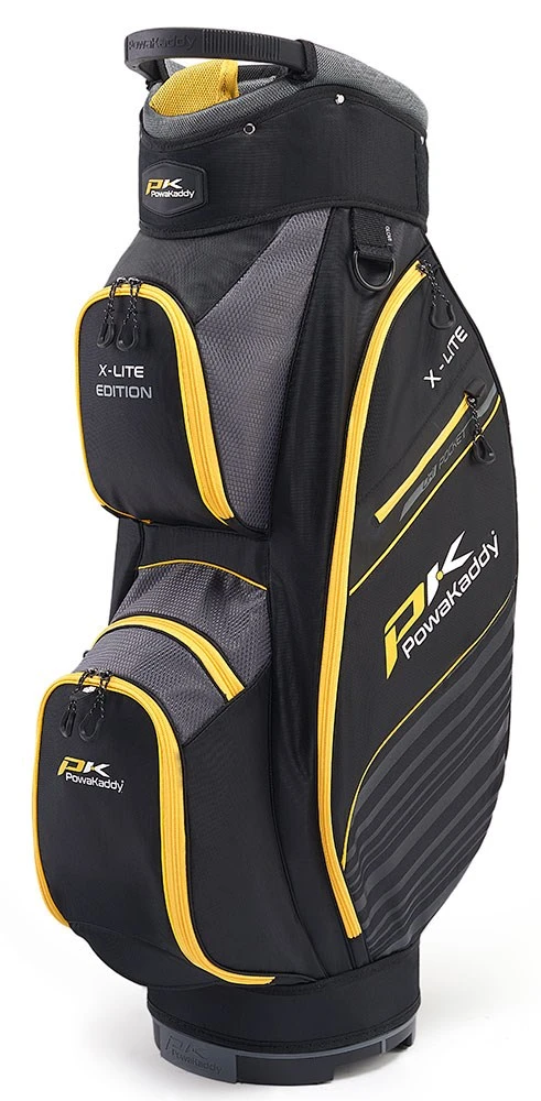 Powakaddy X-Lite Edition Cart Bag 2022 Black/Gunmetal/Yellow 1 Powakaddy X-Lite Edition Cart Bag 2022 Black/Gunmetal/Yellow