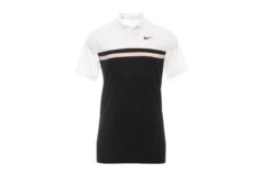 Nike Golf Nike Dri-Fit Victory Colour Block Mens Golf Polo Shirt White/Black/Orange  