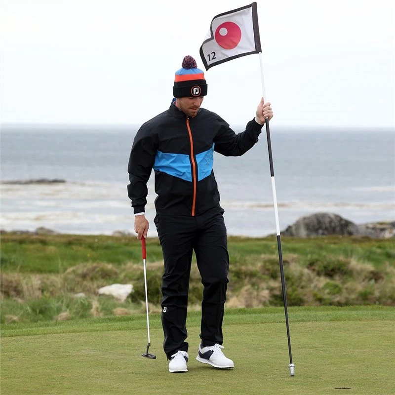 FootJoy HydroLite Rain Jacket Black, Sapphire & Orange 4 FootJoy HydroLite Rain Jacket Black, Sapphire & Orange - Image 4