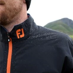 FootJoy HydroLite Rain Jacket Black, Sapphire & Orange 11 FootJoy HydroLite Rain Jacket Black, Sapphire & Orange -Golf Sales Store 42998 5