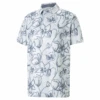 Puma Cloudspun Stems Mens Polo Bright White-Evening Sky  